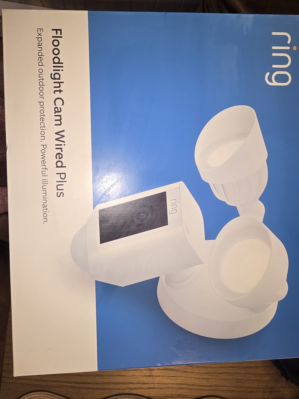 Ring Floodlight Cam Wired Plus - White. Brand NEW never Opened